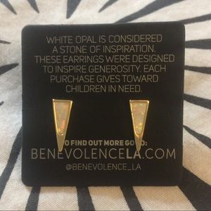 White opal earrings.